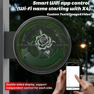 Ventilador Holográfico 3D para Exteriores, Impermeable, de Doble Cara, con Pantalla LED y Control por Aplicación Inteligente - Product Image 2