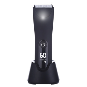 Washable Electric Rotating Disc Groin Trimmer Lady <b>Shaver</b> IPX7 Waterproof Rechargeable <b>Battery</b> for Men Women Beard Body Grooming - Product Image 2