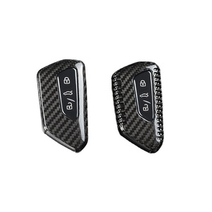 Funda de Fibra de Carbono para Llave de Coche VW Volkswagen Golf 8 MK8 ID.3 ID.4, para Skoda Octavia 4 A8, Seat <span class=keywords><strong>Leon</strong></span> MK4 <span class=keywords><strong>Cupra</strong></span> Formentor - Product Image 1