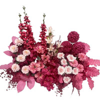 Composition florale artificielle de roses et orchidées pour décoration de scène de mariage, chemin de table et toile de fond