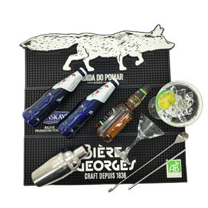 Tapis de barre en caoutchouc de prix d'usine chaud, tapis de rail d'égouttement de barre de PVC de bière en caoutchouc, tapis antidérapant avec le tapis de barre de logo personnalisé de conception libre - Product Image 1