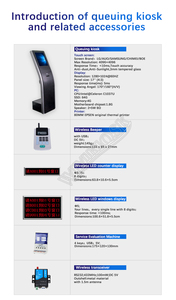 Tự dịch vụ xếp hàng managementsstem tất cả trong một màn hình cảm ứng ngân hàng bệnh viện vé Dispenser <span class=keywords><strong>kiosk</strong></span> - Product Image 2