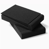 Éponge Studio Noir Moniteur Haut-Parleur Isolation Absorption Mousse Acoustique Antidérapant Absorbant les Chocs Subwoofer Insonorisation Pad