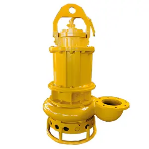 electric drive vertical submersible slurry sewage pump for pumping sand and desilting with grinder impeller