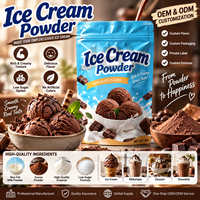 Poudre de crème glacée saveur chocolat, mélange instantané, texture onctueuse et crémeuse, poudre pour dessert glacé, crème glacée molle, OEM ODM