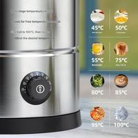 Urne à café électrique professionnelle en acier inoxydable, chauffe-eau et réchaud à thé de qualité alimentaire pour événements et bureaux, 8-45L