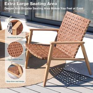 Juego de <span class=keywords><strong>Bistro</strong></span> Adirondack de 3 Piezas de Madera de Roble para Patio, con Mesa de Centro, para Muebles de Exterior, Venta al Por Mayor Phoenix - Product Image 3