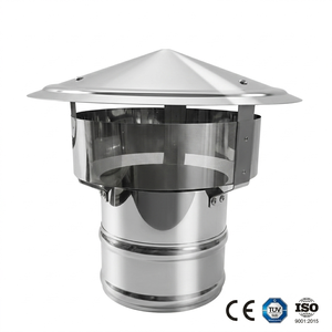 Capot de cheminée en acier inoxydable pour poêle à granulés de <span class=keywords><strong>bois</strong></span>, accessoires de foyer, vente directe usine - Product Image 1