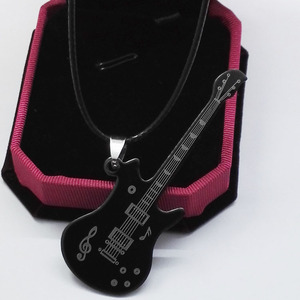 2024 nueva moda simple tendencia hip hop música guitarra collares suéter <span class=keywords><strong>cadena</strong></span> para Mujeres Hombres - Product Image 5