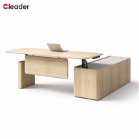 Table assis-debout à esthétique minimaliste, solution de bureau intelligente, poste de travail de direction moderne, ergonomique et luxueux, bureau de direction réglable en hauteur