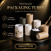 Emballage personnalisé en tube de papier kraft, boîte cylindrique en carton pour thé, bougie, cadeau, collation
