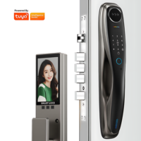 Serrure de porte intelligente à reconnaissance faciale 3D, caméra de reconnaissance des veines palmaires, interphone vidéo, entrée sans clé Tuya Wifi, Cerradura Inteligente, maison, bureau