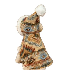 Ropa para mascotas, capa de otoño e invierno, chaleco grueso para perros y gatos, capa Fair Isle, capa Jingling, estilo informal - Product Image 5
