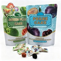 Bonbons gélifiés à la prune, sucrés et acidulés, au jus de fruits, emballés individuellement, bonbons pour enfants