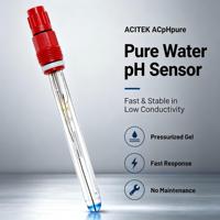 Électrode de référence pH à faible conductivité pour eau pure, électrolyte en gel, membrane en verre pH 1-11 pour la surveillance de la qualité de l'eau, OEM ODM