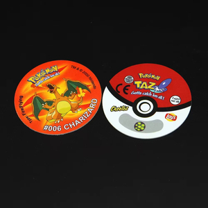 Pokemones 1-3st Edition <strong>Tazos</strong> Album Card Book Box Plastic Pogs Round Stroke <strong>Pikachu</strong> Trainer ASH Collection Cheetos Chipitaps - Product Image 4