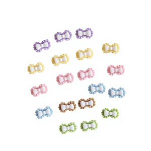 <span class=keywords><strong>Macaron</strong></span> Double Couleur Nœud Mignon Bijoux d'Ongles en Résine Stéréo Décoration pour Ongles et Épingles à Cheveux Vente en Gros - Product Image 1
