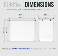 Boîte de présentation PKMN pour booster box, protection en acrylique transparent pour booster box de cartes à collectionner TCG, épaisseur 5 mm avec couvercle magnétique