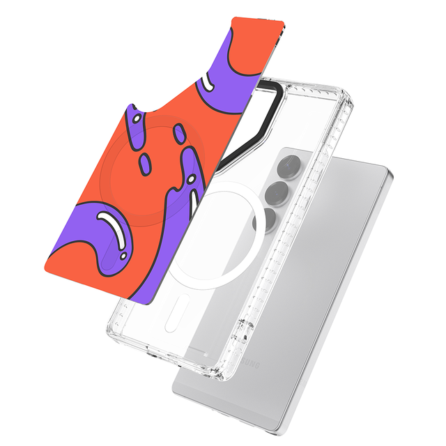 UV Print Custom TPU+PC for 23/24/25 Ultra Magnetic Ring Mobile Phone Case Detachable Back Plate Fast Charge Shockproof Heat