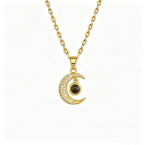 <span class=keywords><strong>Collier</strong></span> Pendentif Cœur Soleil Lune Étoile <span class=keywords><strong>en</strong></span> Acier Inoxydable Plaqué Or 18K avec Zircon Cubique pour Femme – Vente <span class=keywords><strong>en</strong></span> Gros, Styles Multiples - Product Image 5