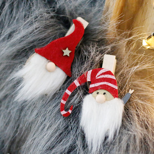 7.5cm arbre de noël décoration père noël en bois cheville boutique maison bureau décorations Photo Note bois Clip - Product Image 2