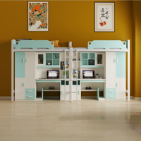 Lit de dortoir combiné moderne pour étudiants et employés avec bureau intégré – Conception de mobilier scolaire