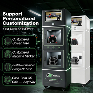 Cabina de Limpieza Automática de Doble Cámara para Cascos de Motocicleta, Máquina Inteligente de Limpieza de Cascos con Esterilización UVC y Secado - Product Image 5