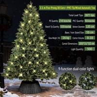 En stock, arbre de Noël artificiel avec lumières LED, forme complète, décorations de Noël pour la maison, fête, décorations de vacances