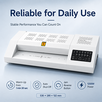 Laminateur professionnel 6 rouleaux A3 commercial 2200 mm/min avec contrôle intelligent de la vitesse et de la température pour bureau et imprimerie