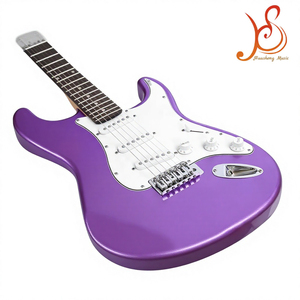 Huasheng 39 İnç Tam Boy Başlangıç Seviyesi Müzik Aleti Elektrik Gitar Seti 25 Watt Amfi ile Metalik Mor - Product Image 1