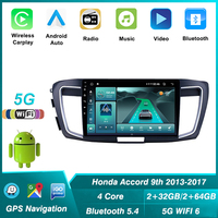 Nueva Unidad Principal de Radio Android Auto 2DIN para Honda Accord 9 9ª Generación 2013-2017, Reproductor Multimedia con DVD, GPS, Navegación, Estéreo, WIFI para Auto