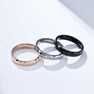 yunnique minimalist 4mm <b>tungsten</b> steel rhombus-shaped ring, unisex <b>tungsten</b> carbide wedding ring, fashionable and t - Product Image 4