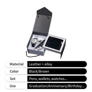 Ensemble cadeau de montres en gros, promotion Saint-Valentin, coffret cadeau de luxe personnalisé avec ceinture et portefeuille pour hommes - Product Image 3