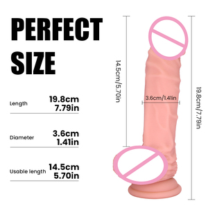 Vloeibare siliconen dildo grote maat masturbatie speelgoed vrouwelijke masturbatie realistische seksspeeltjes - Product Image 6