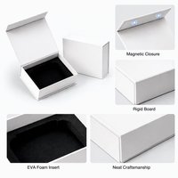 Boîte de présentation rigide en papier avec fermeture magnétique personnalisée et insert en EVA protecteur pour bijoux, cosmétiques et cadeaux promotionnels