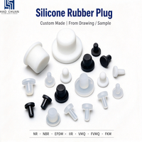 Bouchon en caoutchouc silicone personnalisé, souple, Shore 20-90, en FKM, EPDM, NBR, VMQ, à bride, pour l'étanchéité des conteneurs de laboratoire et des câbles