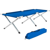 Lit pliant d'extérieur inclinable en métal léger, en polyester 600D, certifié EN581-2, capacité 120-150 kg, pour hôpital, parc, camping