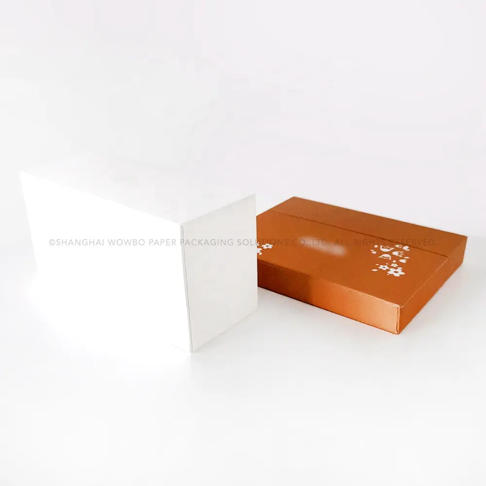 Unique design hot selling gold stamping hazelnut chocolate mango grape sugar take away paper gift box