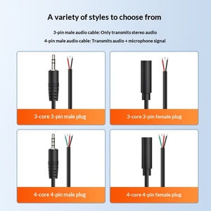 <span class=keywords><strong>สาย</strong></span>สัญญาณเสียงสเตอริโอ <span class=keywords><strong>3.5</strong></span> มม. แบบ <span class=keywords><strong>3</strong></span> แกน/4 แกน <span class=keywords><strong>หัว</strong></span>ต่อแบบตัวผู้-ตัวเมีย  หุ้มด้วย PVC สำหรับงานทางการแพทย์และหูฟัง <span class=keywords><strong>AUX</strong></span> แบบหัวเดียว เชื่อมต่อแบบบัดกรี - Product Image 4
