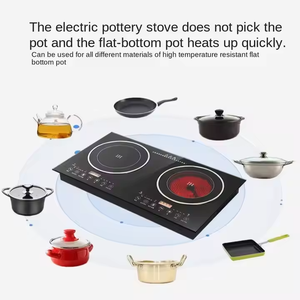 2-in-1 per uso domestico pannello Full Crystal Touch a induzione e fornello a infrarossi elettrico per uso esterno e alberghiero - Product Image 5