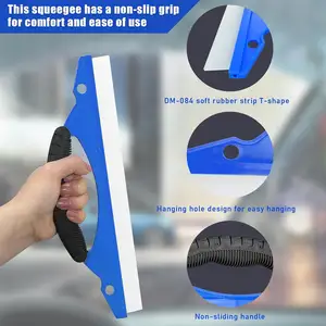 12inches Water Wiper Silicone Squeegee Natural Rubber Car Dryer No-Slip Handle Car Window Glass Squeegee