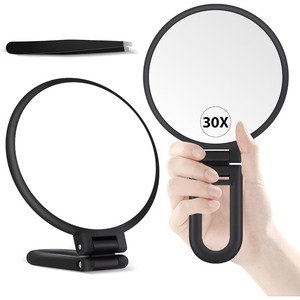 5x <span class=keywords><strong>10x</strong></span> 15x 20x 30x Magnifying double side gấp tay gương cho phụ nữ với có thể điều chỉnh xử lý du lịch Bảng trang điểm bàn Vanity - Product Image 1