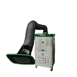 Sistem ventilasi industri portabel dengan katrij filter dan ekstraksi kabut lengan hisap di sumber