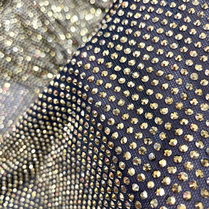 Va008 Tùy Chỉnh Sửa Chữa Nóng Rhinestone Lưới Vải Tinh Thể Rhinestone Đàn Hồi Lưới Lưới Cho Ăn Mặc - Product Image 2