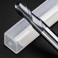 Fraise à queue sphérique à 2 cannelures en carbure monobloc revêtu AlTiN HRC70 pour usinage CNC R0.5-R10mm pour moules en acier inoxydable