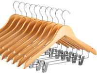 Tailai en bois prix d'usine en gros couleur naturelle cintre en bois personnalisé pour vêtements cintres de costume en bois