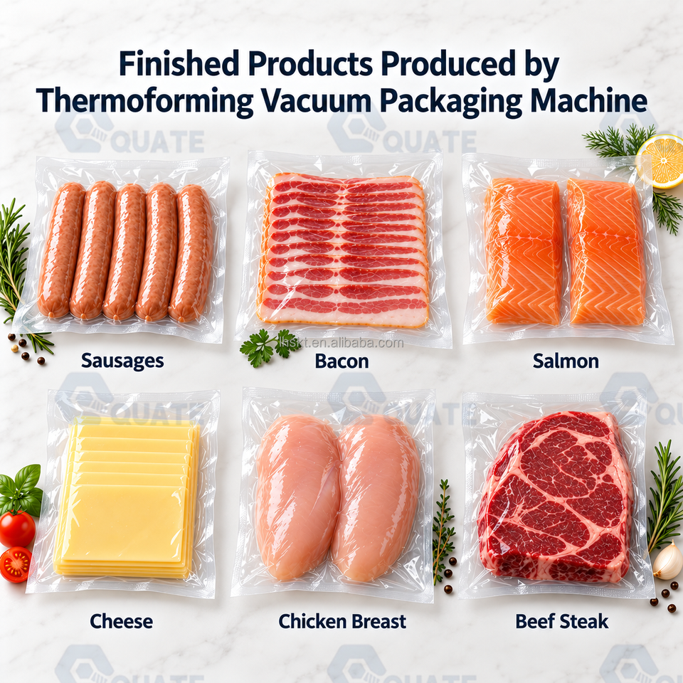 Meat Machine Movie Thermoforming Packaging Machine Sausage Packaging Machine Flexible Film ...