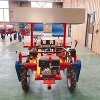 Transplanteuse automatique de semis de tomates, choux et oignons à 4 rangs, montée sur tracteur de 40 à 80 CV