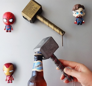 Abridor de botellas de cerveza <span class=keywords><strong>Wowei</strong></span> Creative Thor's personalizado Hammer con imán Hammer refrigerador - Product Image 1