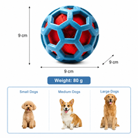 Balle de luxe pour chien en TPR, motif dessin animé, avec cœur en papier froissé, jouet à mâcher durable, étanche et écologique
